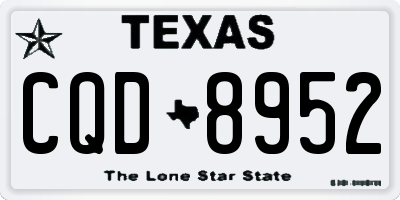 TX license plate CQD8952