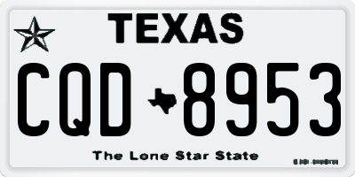 TX license plate CQD8953