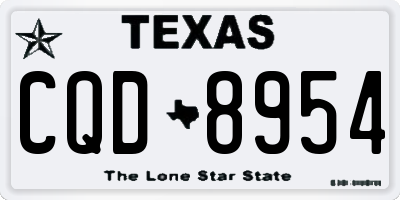 TX license plate CQD8954