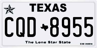 TX license plate CQD8955