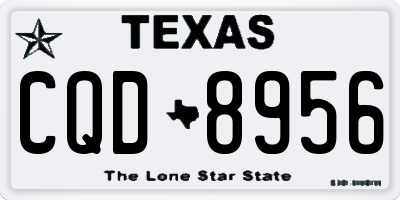 TX license plate CQD8956
