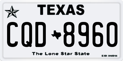 TX license plate CQD8960