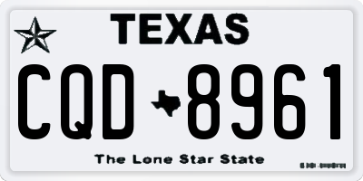 TX license plate CQD8961