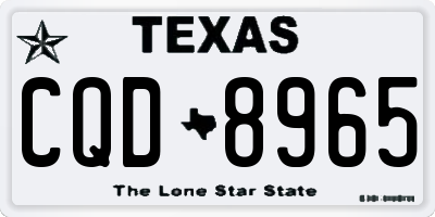 TX license plate CQD8965