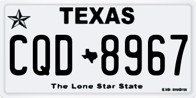 TX license plate CQD8967