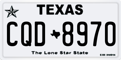 TX license plate CQD8970