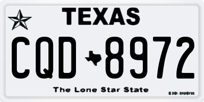 TX license plate CQD8972