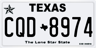 TX license plate CQD8974