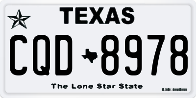 TX license plate CQD8978