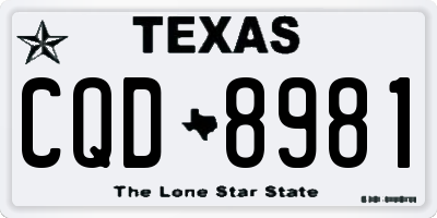 TX license plate CQD8981