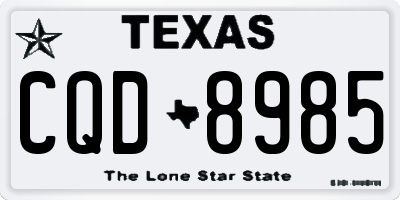 TX license plate CQD8985