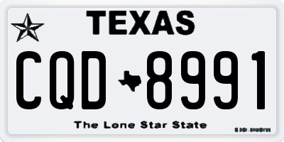 TX license plate CQD8991