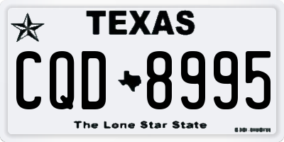 TX license plate CQD8995