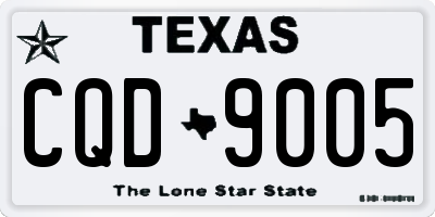 TX license plate CQD9005