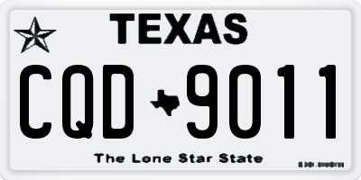 TX license plate CQD9011