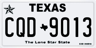 TX license plate CQD9013