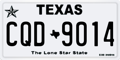 TX license plate CQD9014