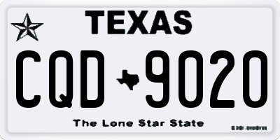TX license plate CQD9020