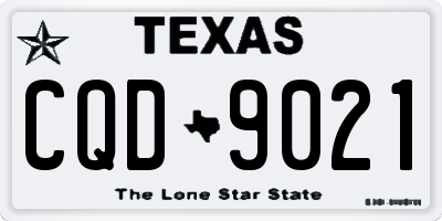 TX license plate CQD9021