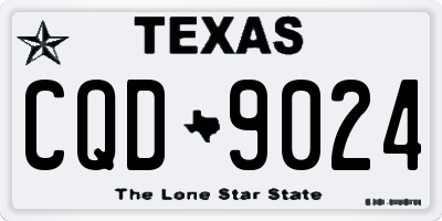 TX license plate CQD9024