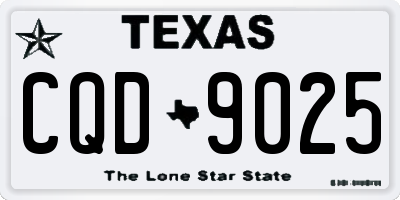 TX license plate CQD9025