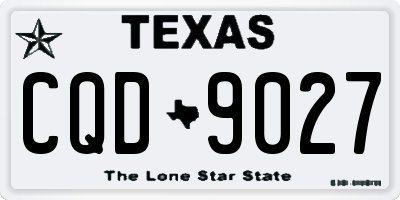 TX license plate CQD9027