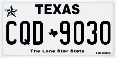 TX license plate CQD9030