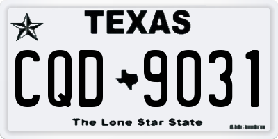 TX license plate CQD9031