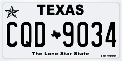 TX license plate CQD9034