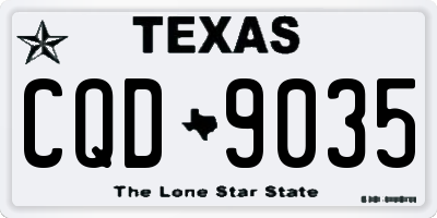 TX license plate CQD9035