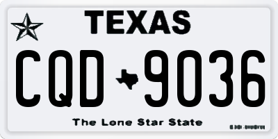 TX license plate CQD9036