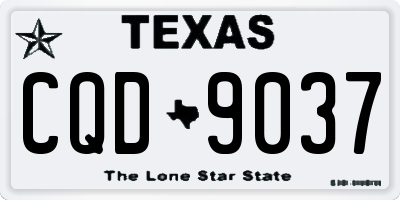 TX license plate CQD9037
