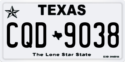 TX license plate CQD9038