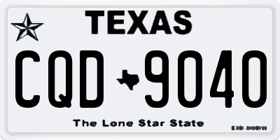 TX license plate CQD9040