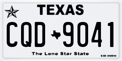 TX license plate CQD9041