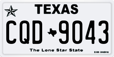TX license plate CQD9043