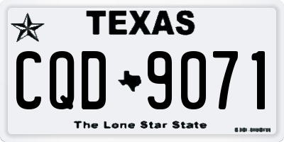 TX license plate CQD9071