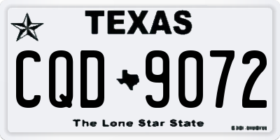 TX license plate CQD9072