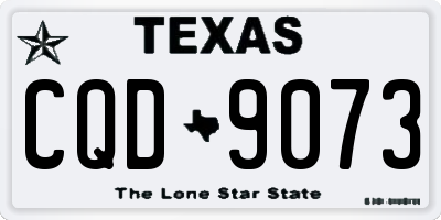 TX license plate CQD9073