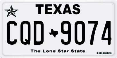 TX license plate CQD9074