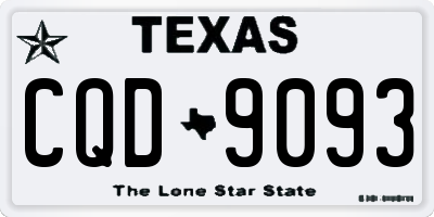 TX license plate CQD9093