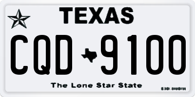 TX license plate CQD9100
