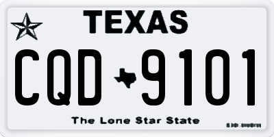 TX license plate CQD9101