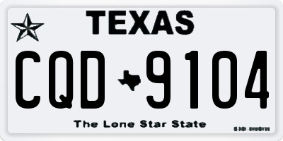 TX license plate CQD9104