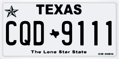 TX license plate CQD9111