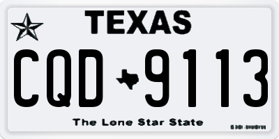 TX license plate CQD9113