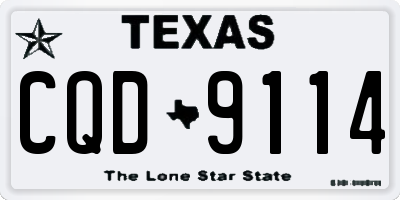 TX license plate CQD9114