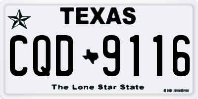 TX license plate CQD9116