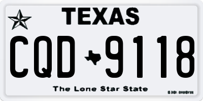 TX license plate CQD9118