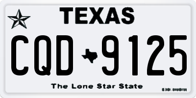 TX license plate CQD9125